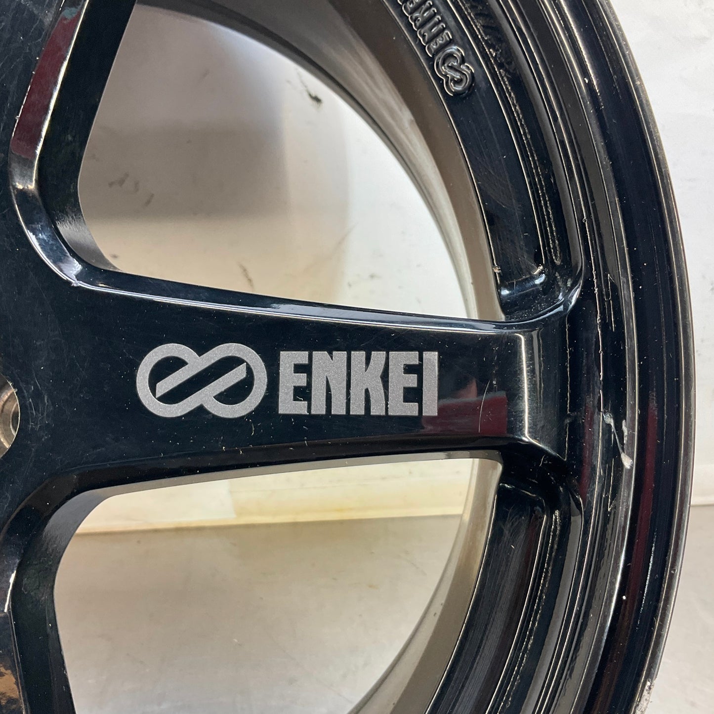 Enkei Tuning T6R Rims Wheels Front 18x8.5 Rear 18x9.5 Gloss Black 5x114.3 - On Point Parts Inc