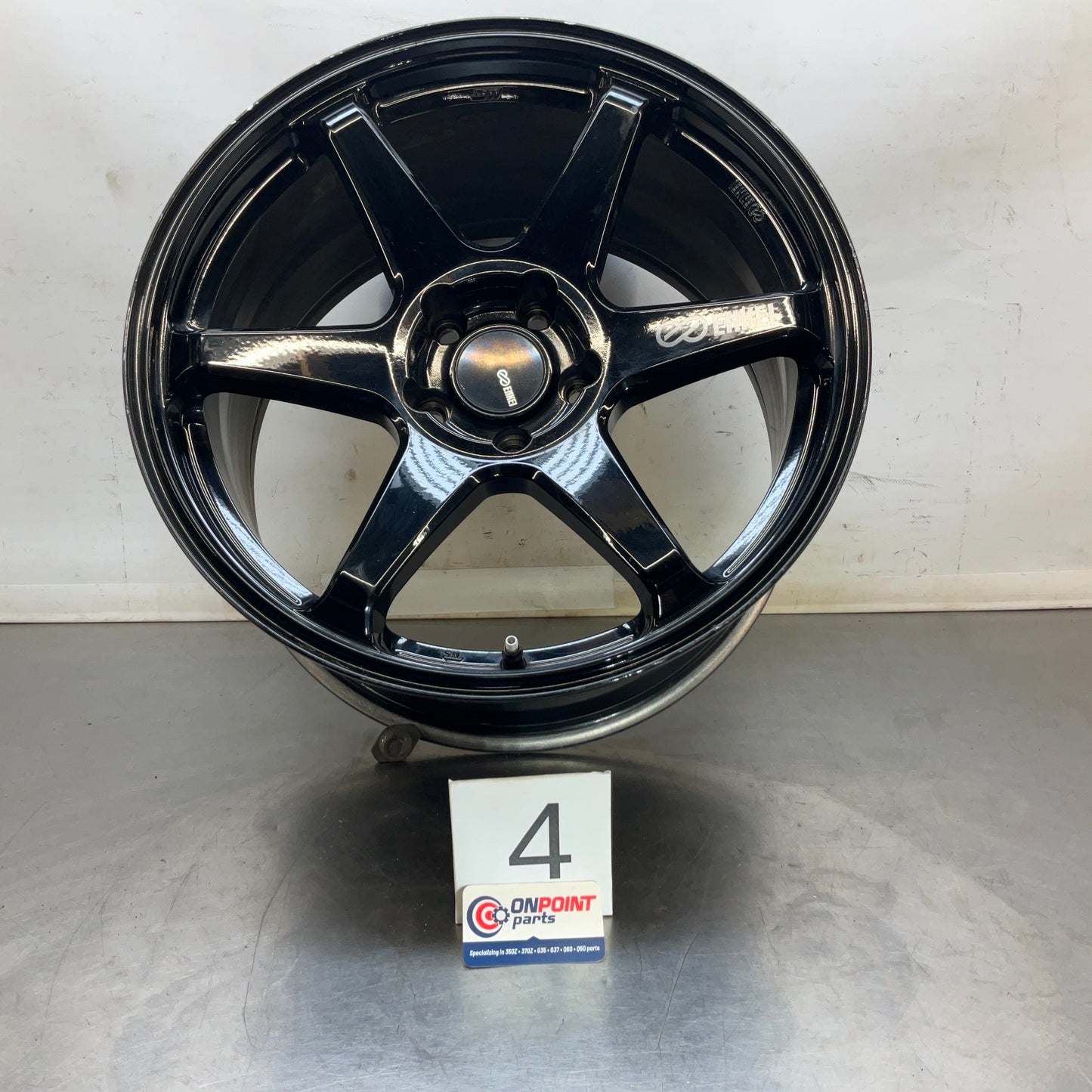 Enkei Tuning T6R Rims Wheels Front 18x8.5 Rear 18x9.5 Gloss Black 5x114.3 - On Point Parts Inc