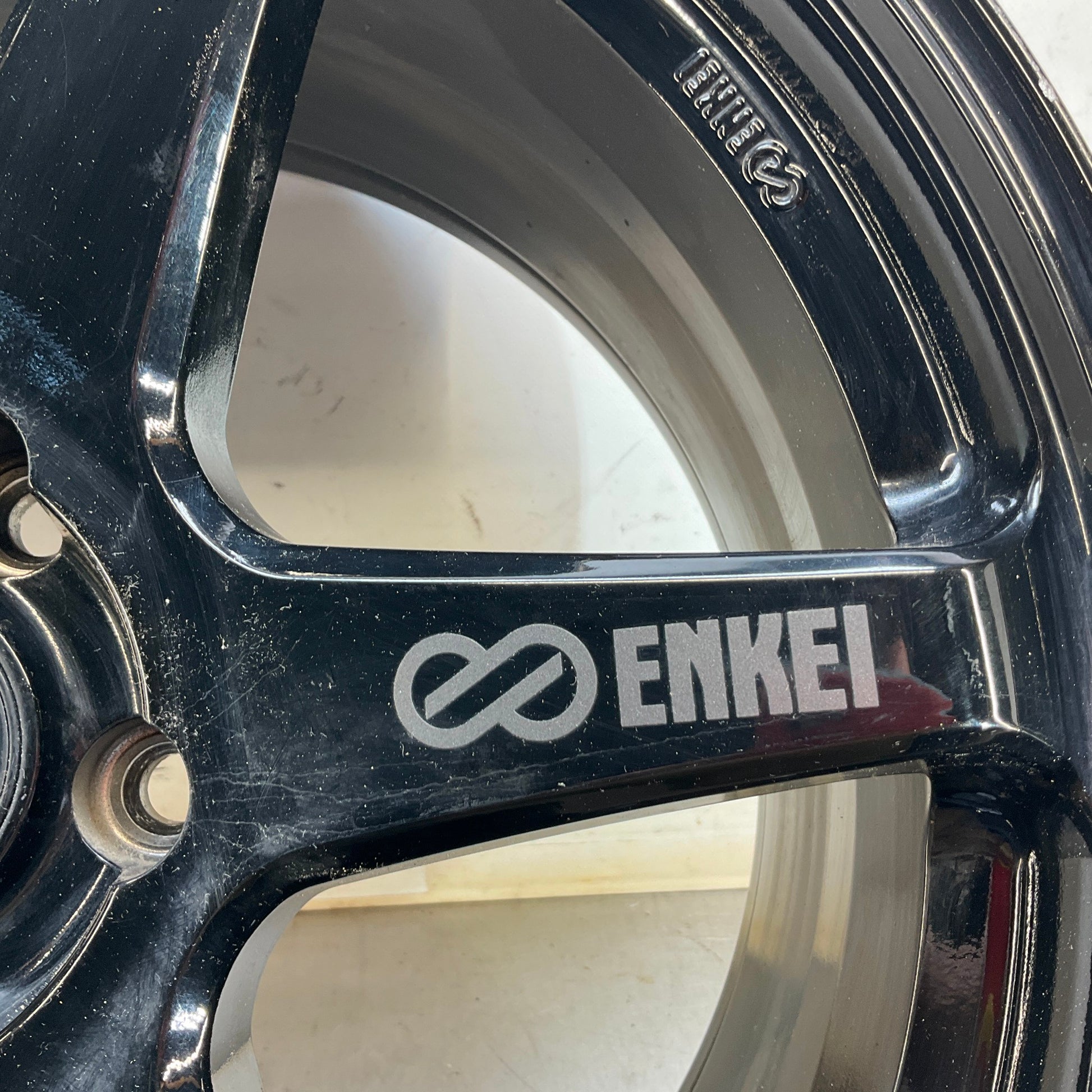 Enkei Tuning T6R Rims Wheels Front 18x8.5 Rear 18x9.5 Gloss Black 5x114.3 - On Point Parts Inc