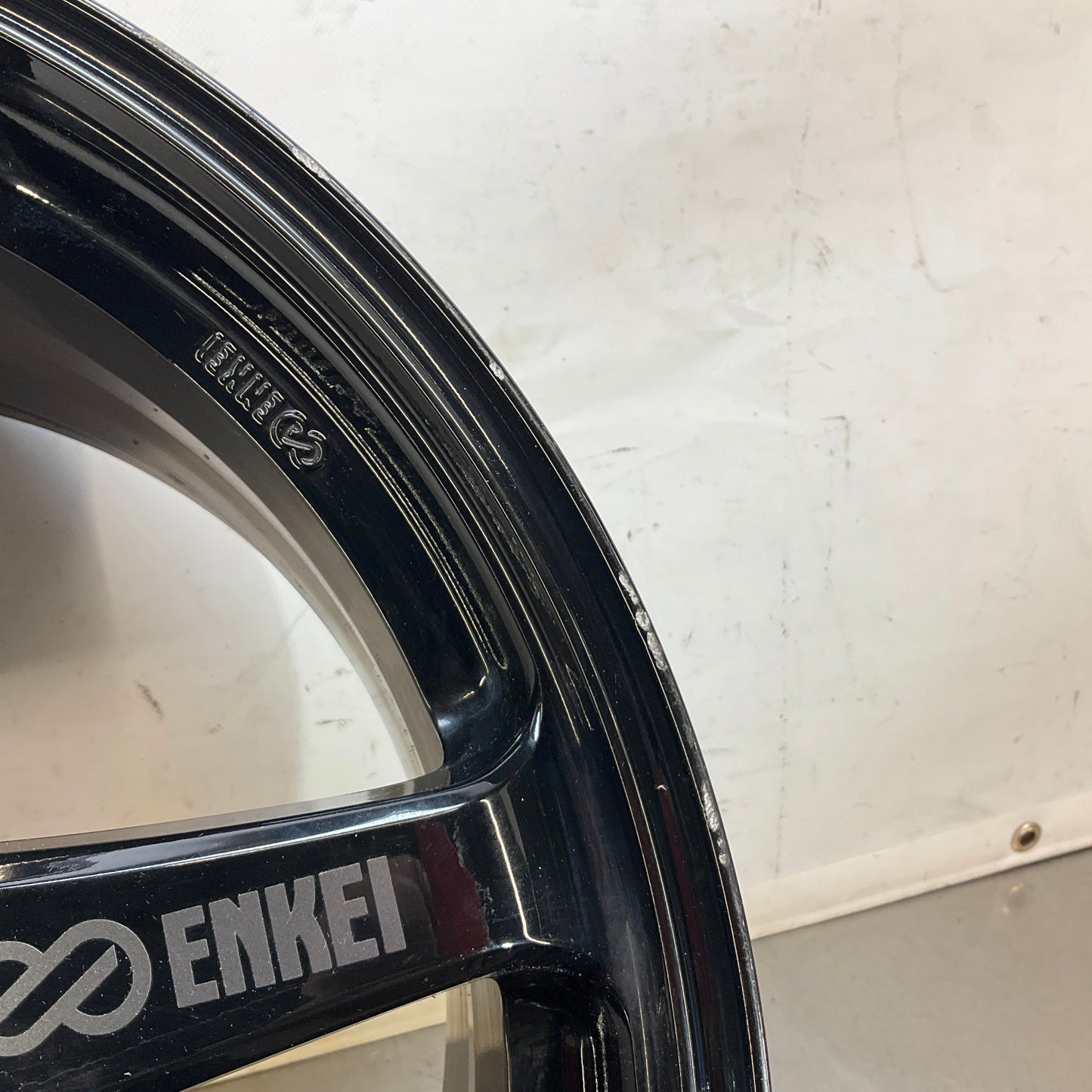 Enkei Tuning T6R Rims Wheels Front 18x8.5 Rear 18x9.5 Gloss Black 5x114.3 - On Point Parts Inc