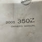 2004 Nissan 350Z Original Owner's Manual OEM 14BEQEC - On Point Parts Inc