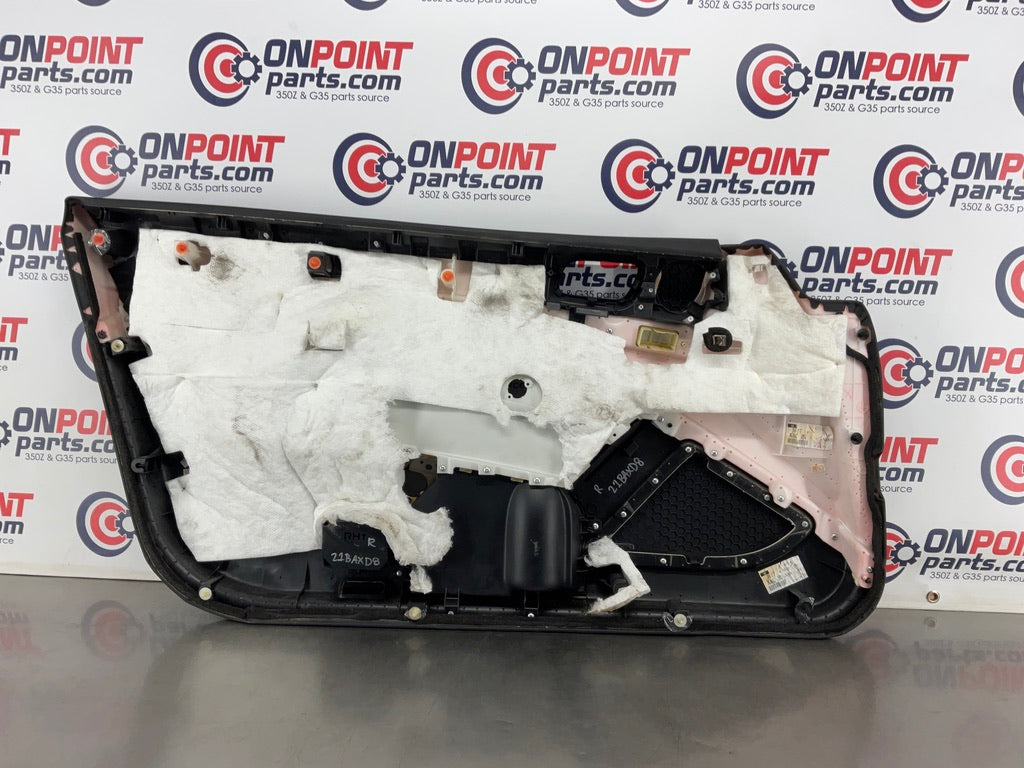 08-10 Infiniti G37 Coupe Right Interior Door Panel Black