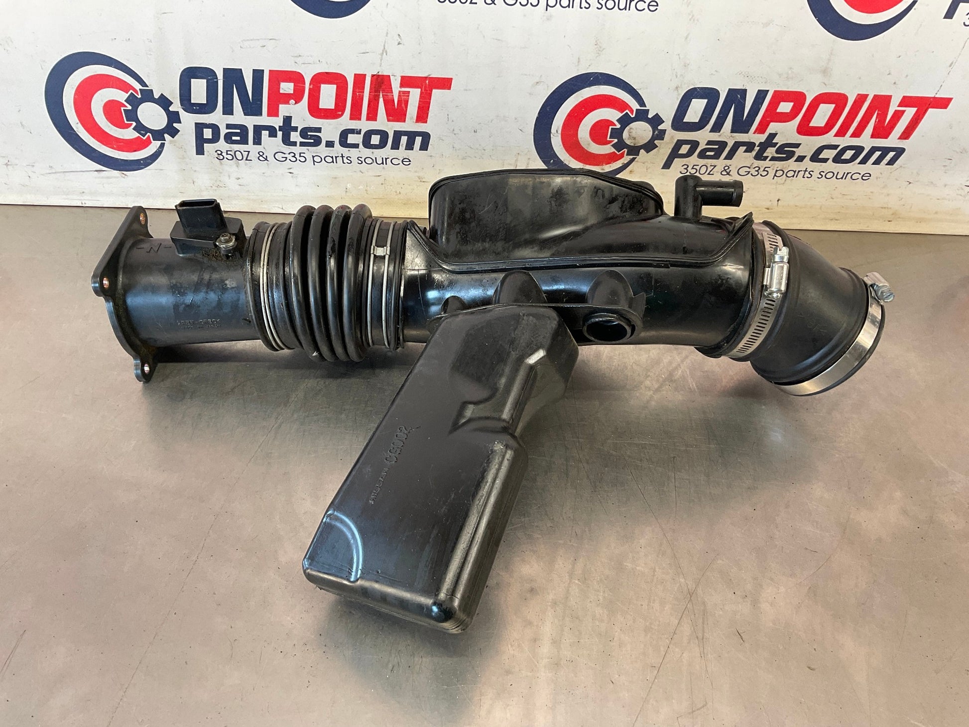 2005 Infiniti G35 Air Intake Duct Tube Resonator MAF Mass Airflow OEM 24BFFE3 - On Point Parts Inc