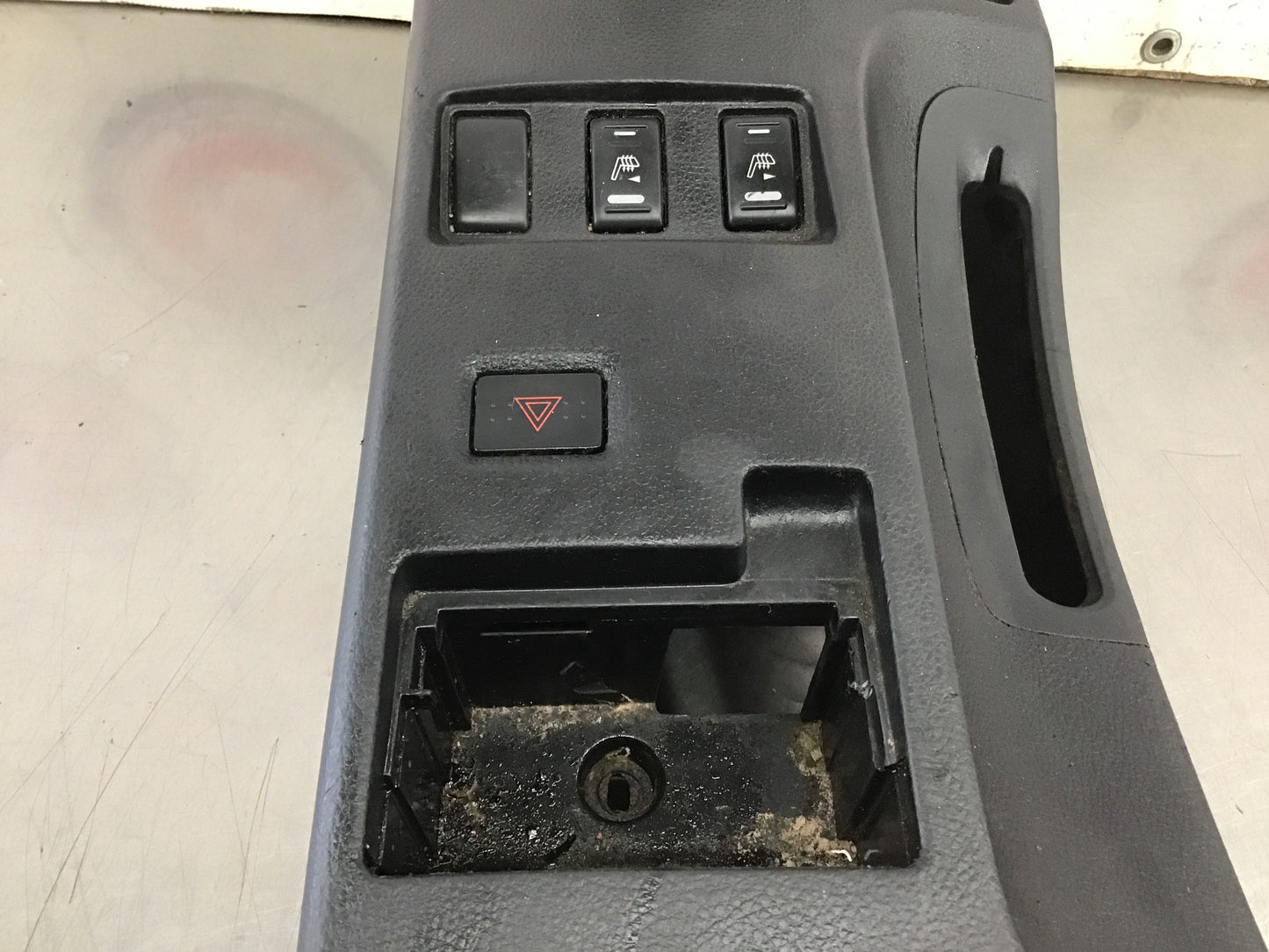 2004 Nissan 350Z Center Console with Seat Warmer Hazard Switches OEM 22BC6D8 - On Point Parts Inc