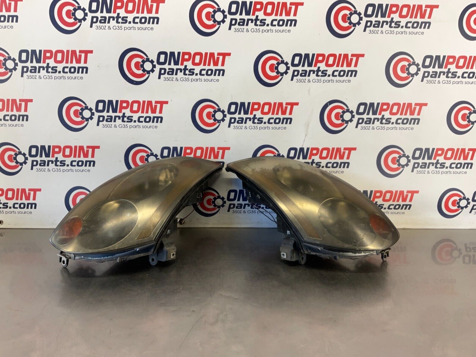 2005 Infiniti G35 Coupe Driver Passenger Smoked Headlights 11BFME2 - On Point Parts Inc