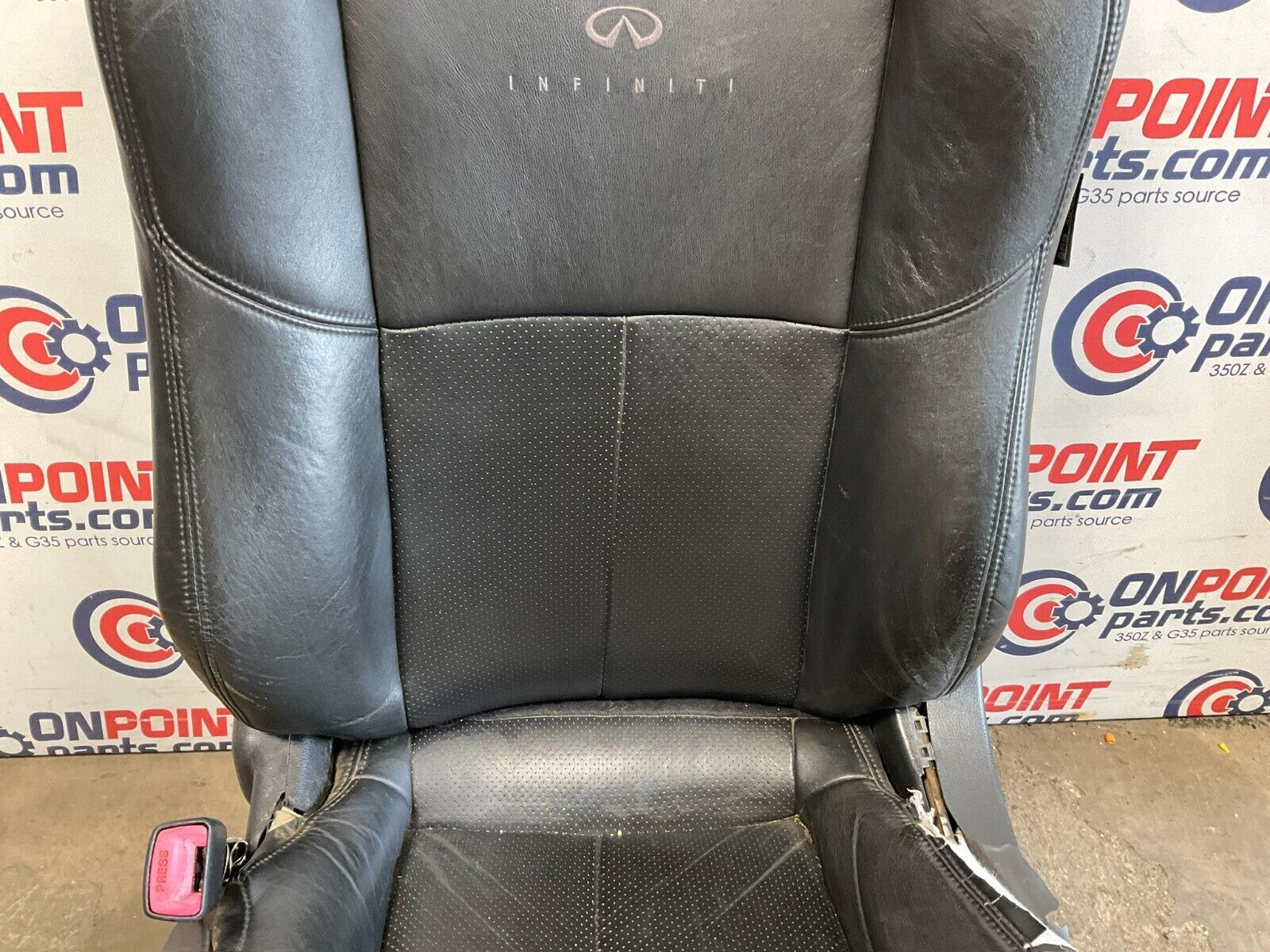 2005 Infiniti G35 Coupe Driver Left Power Leather Seat OEM 11BFME9 - On Point Parts Inc