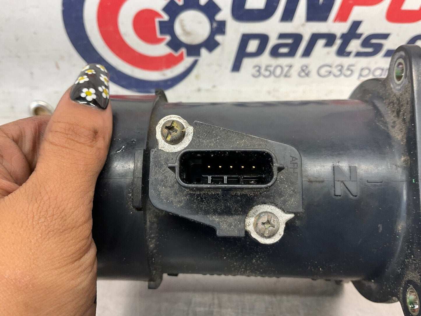 2004 Nissan 350Z MAF Mass Air Flow Sensor OEM 25BF9EC - On Point Parts Inc