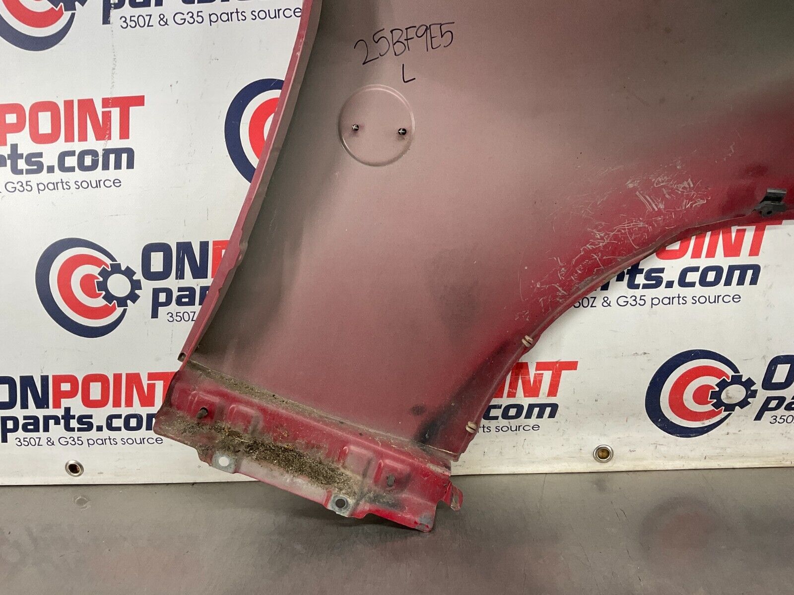 2004 Nissan 350Z Driver Left Front Fender OEM 25BF9E5 - On Point Parts Inc