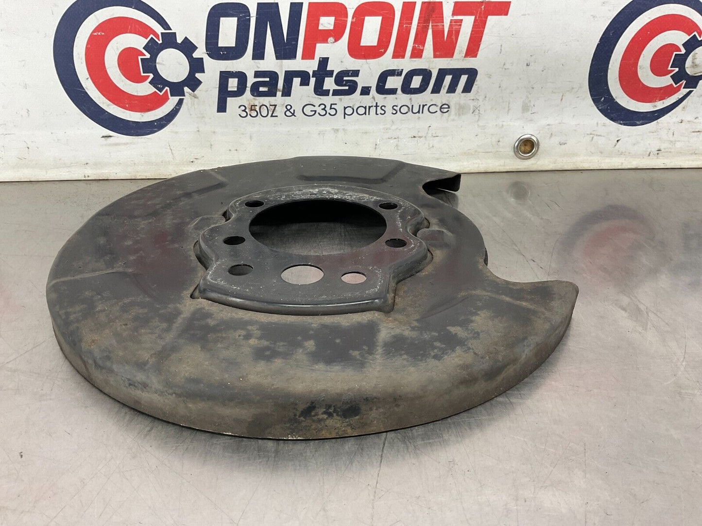 2004 Nissan 350Z Driver Left Rear Brake Dust Cover Baffle Plate OEM 25BF9EG - On Point Parts Inc