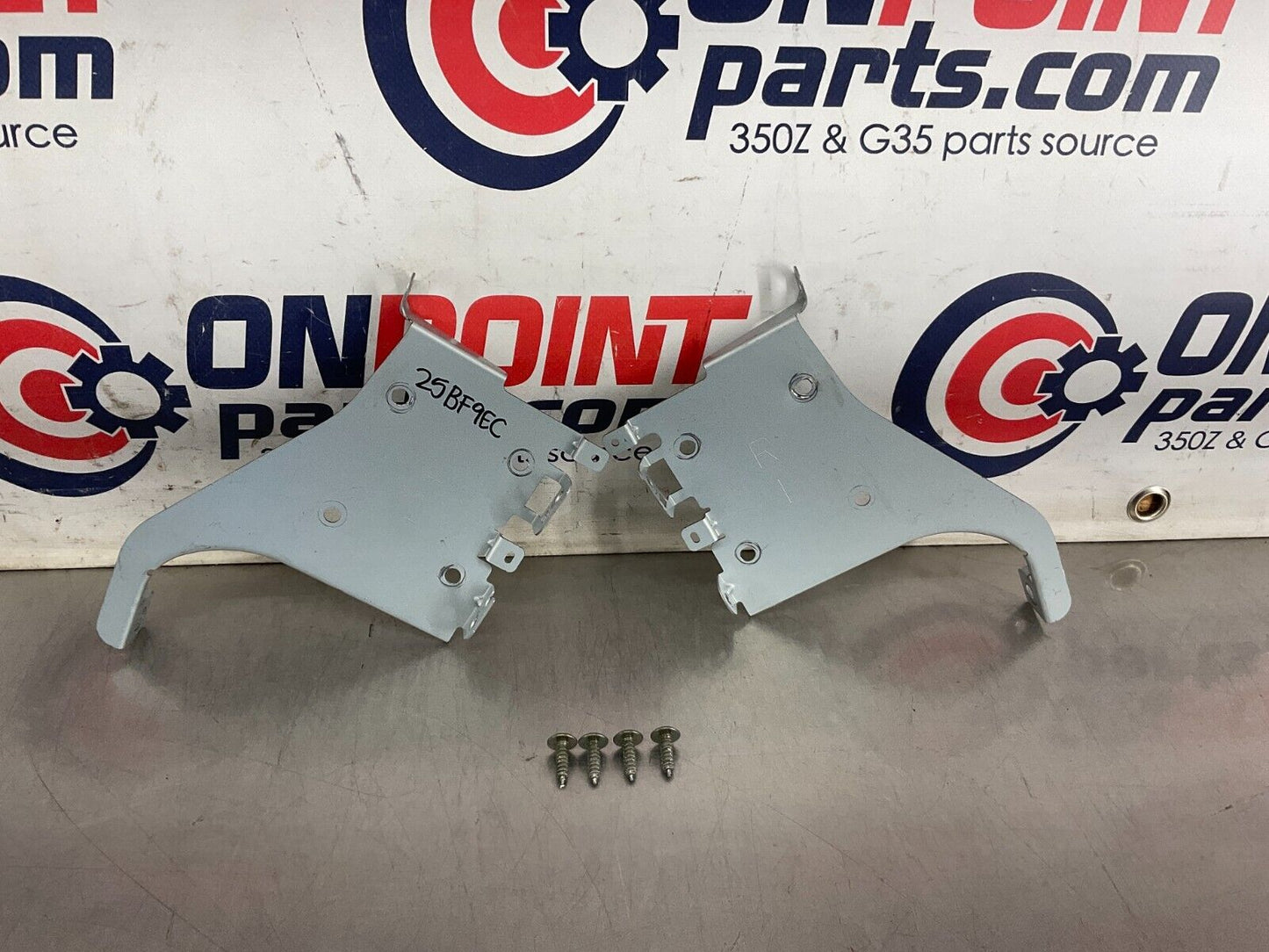 2004 Nissan 350Z Double DIN Radio Mount Brackets with Hardware OEM 25BF9EC - On Point Parts Inc