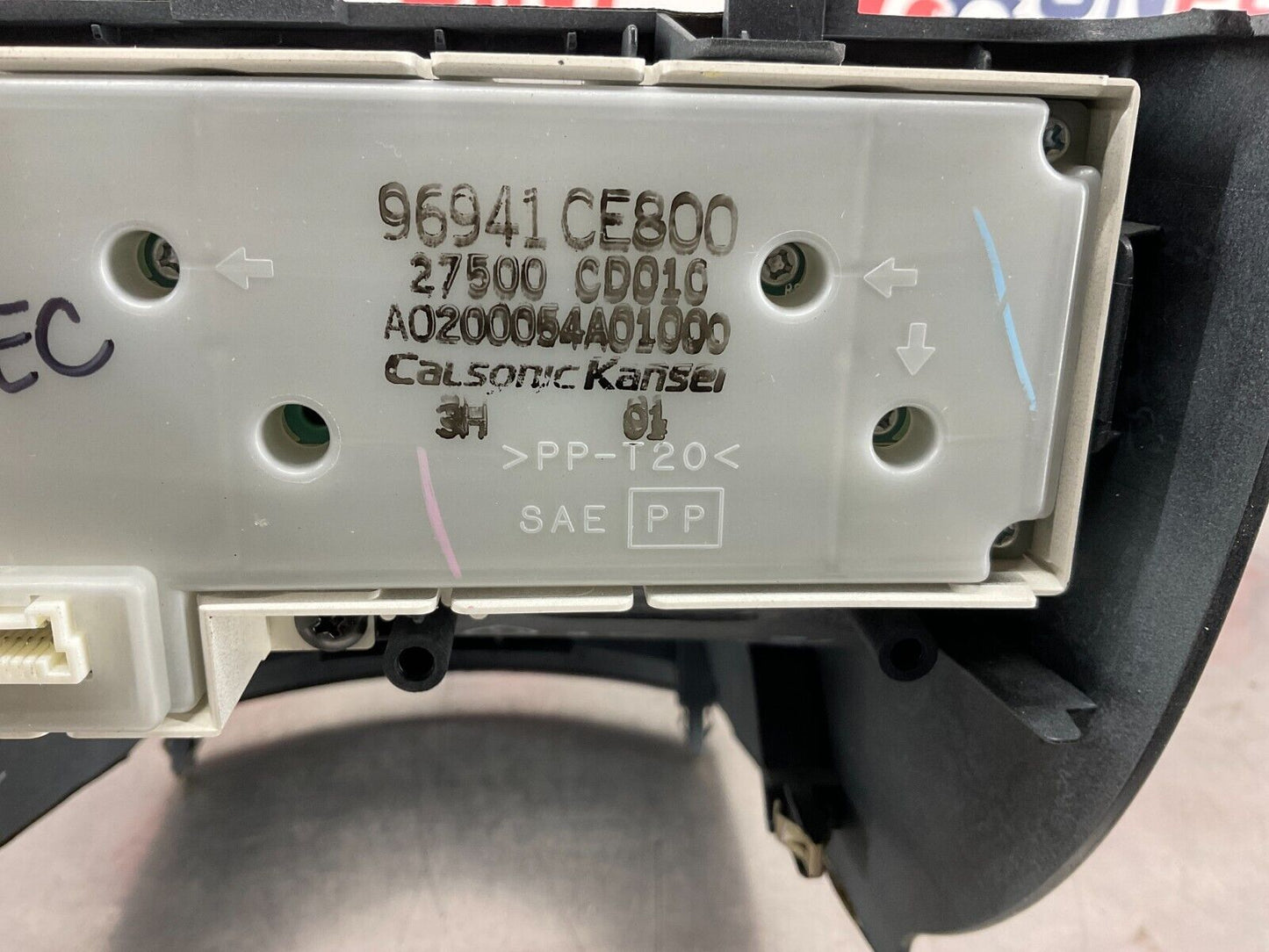 2004 Nissan 350Z Automatic Gear Shifter Bezel with AC Controls 96941 OEM 25BF9EC - On Point Parts Inc