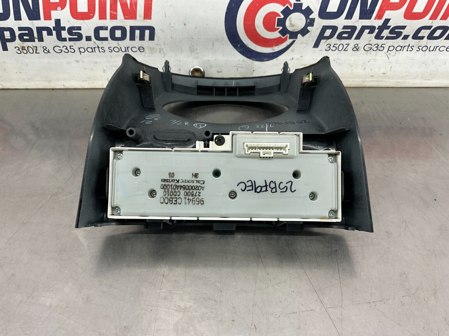 2004 Nissan 350Z Automatic Gear Shifter Bezel with AC Controls 96941 OEM 25BF9EC - On Point Parts Inc