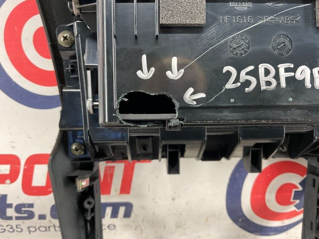 2004 Nissan 350Z Center Dash Bezel Trim Cubby Instrument Cluster OEM 25BF9E8 - On Point Parts Inc