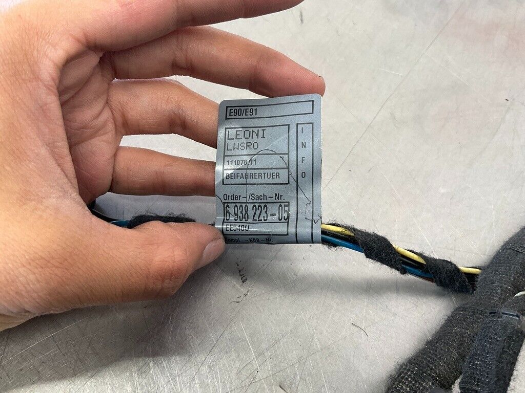 2006 BMW 330i E90 Sedan Passenger Right Front Door Wiring Harness OEM 12BF1EE - On Point Parts Inc
