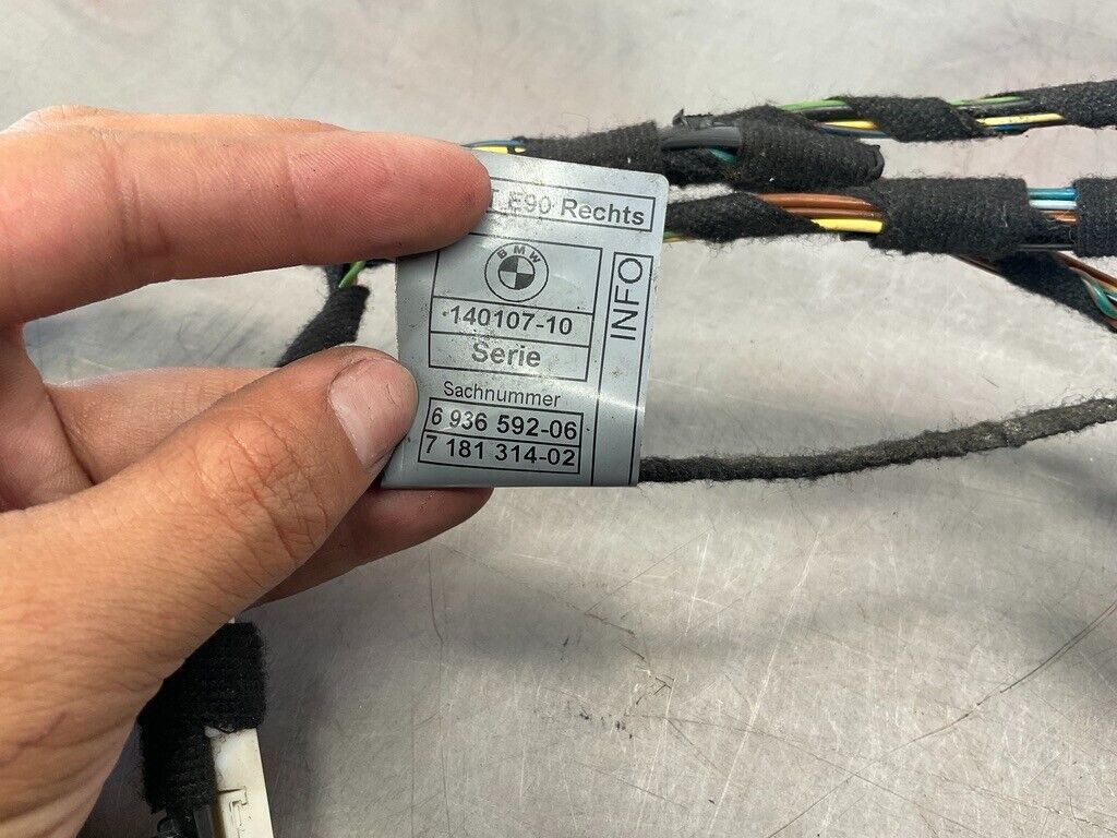 2006 BMW 330i E90 Sedan Passenger Right Front Door Wiring Harness OEM 12BF1EE - On Point Parts Inc