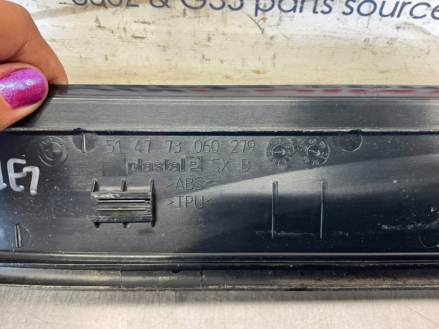 2006 BMW 330i E90 Sedan Driver Left Front Door Threshold Kick Plate OEM 12BF1E7 - On Point Parts Inc