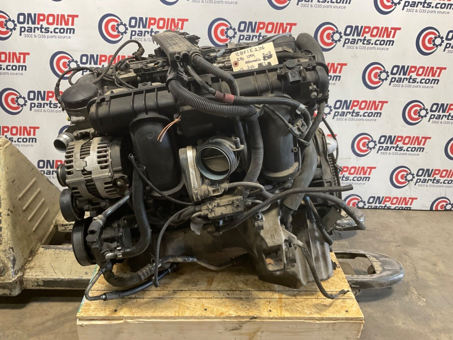 2006 BMW E90 330i N52 3.0L V6 Automatic RWD Engine 129k OEM 12BF1E0 - On Point Parts Inc