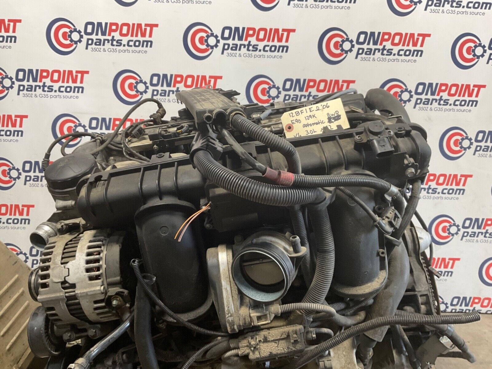 2006 BMW E90 330i N52 3.0L V6 Automatic RWD Engine 129k OEM 12BF1E0 - On Point Parts Inc