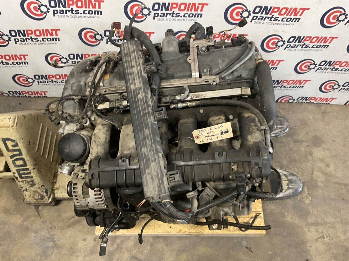 2006 BMW E90 330i N52 3.0L V6 Automatic RWD Engine 129k OEM 12BF1E0 - On Point Parts Inc