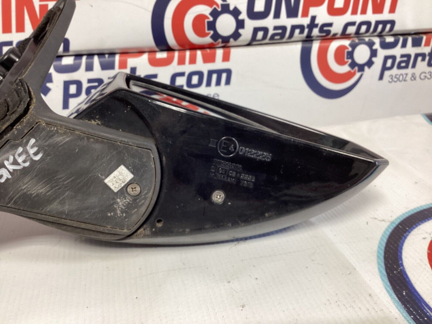 2007 Nissan Z33 350Z Passenger Right Power Side View Mirror OEM 21BGKEE - On Point Parts Inc