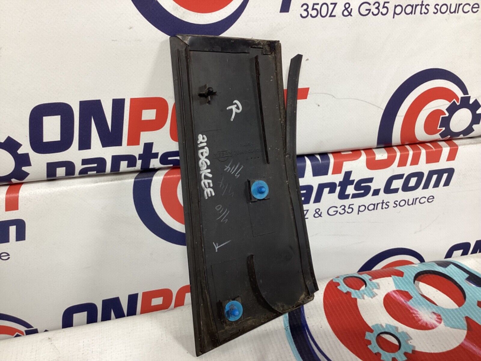 2007 Nissan Z33 350Z Passenger Right Exterior B Pillar Trim 76890 OEM 21BGKEE - On Point Parts Inc