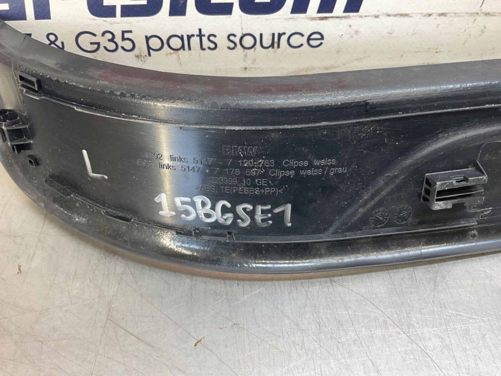 2009 BMW E92 335i Driver Left Door Threshold Kickplate Trim OEM 15BGSE7 - On Point Parts Inc