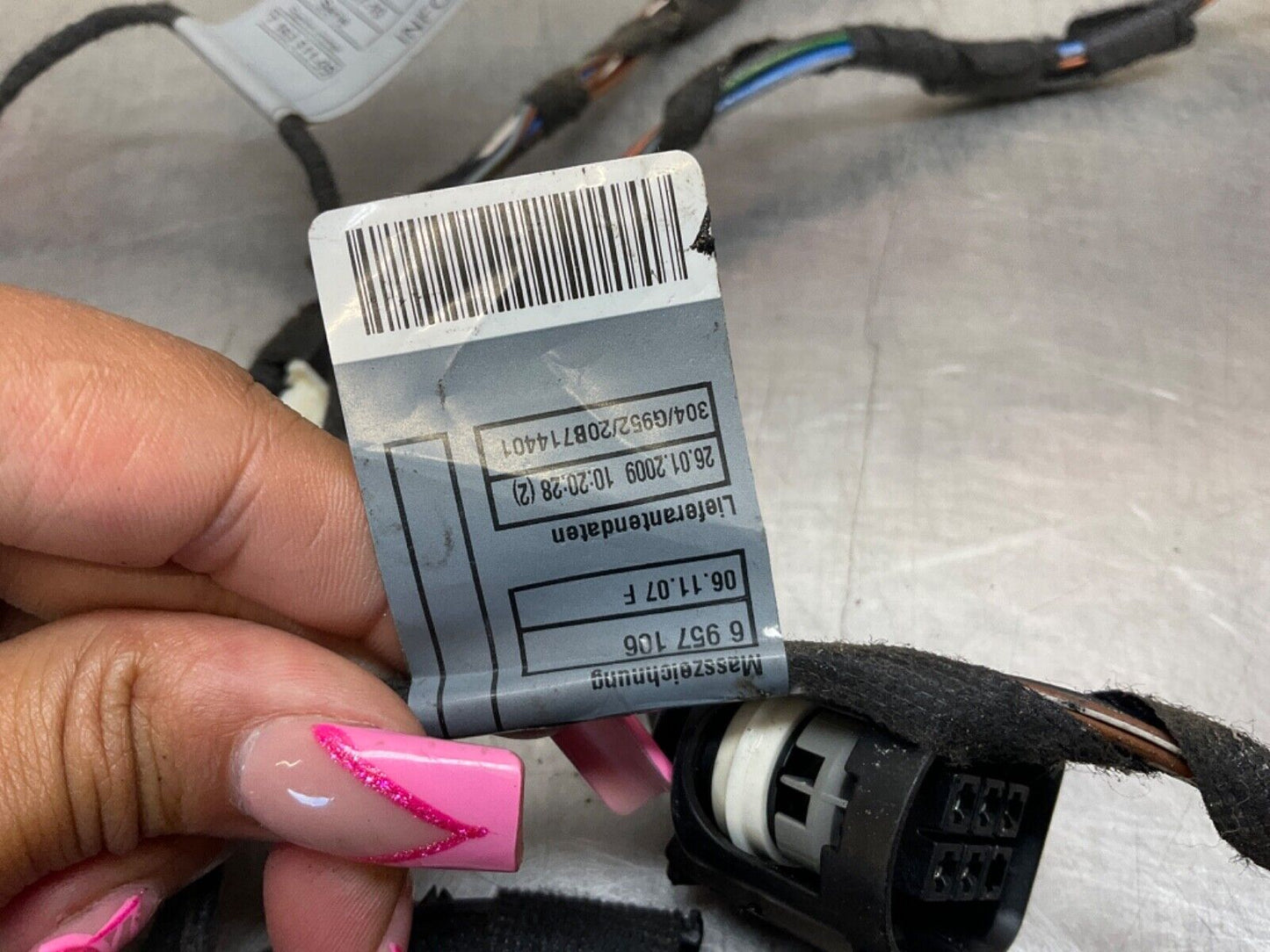 2009 BMW E92 335i Driver Left Front Door Wiring Harness  OEM 15BGSEA - On Point Parts Inc