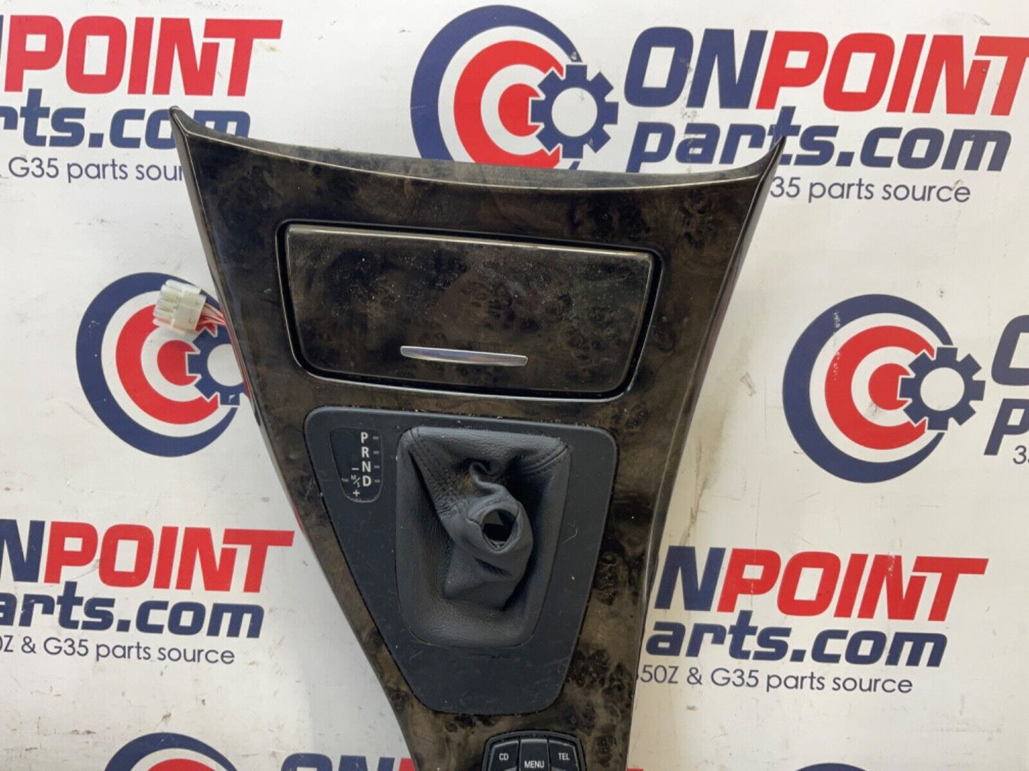 2009 BMW E92 335i Gray Poplar Grain Gear Shifter Bezel with iDrive OEM 15BGSE7 - On Point Parts Inc
