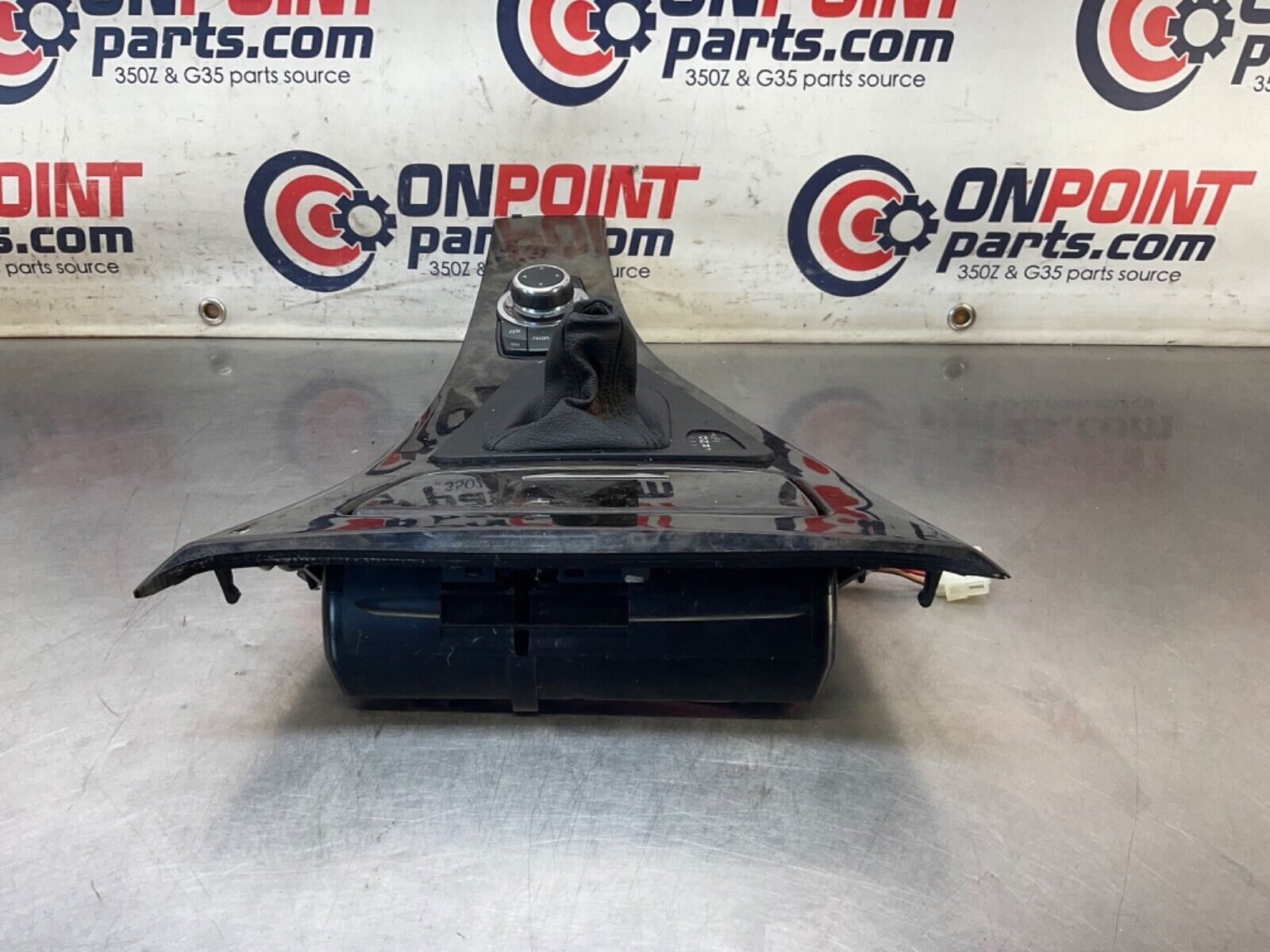 2009 BMW E92 335i Gray Poplar Grain Gear Shifter Bezel with iDrive OEM 15BGSE7 - On Point Parts Inc