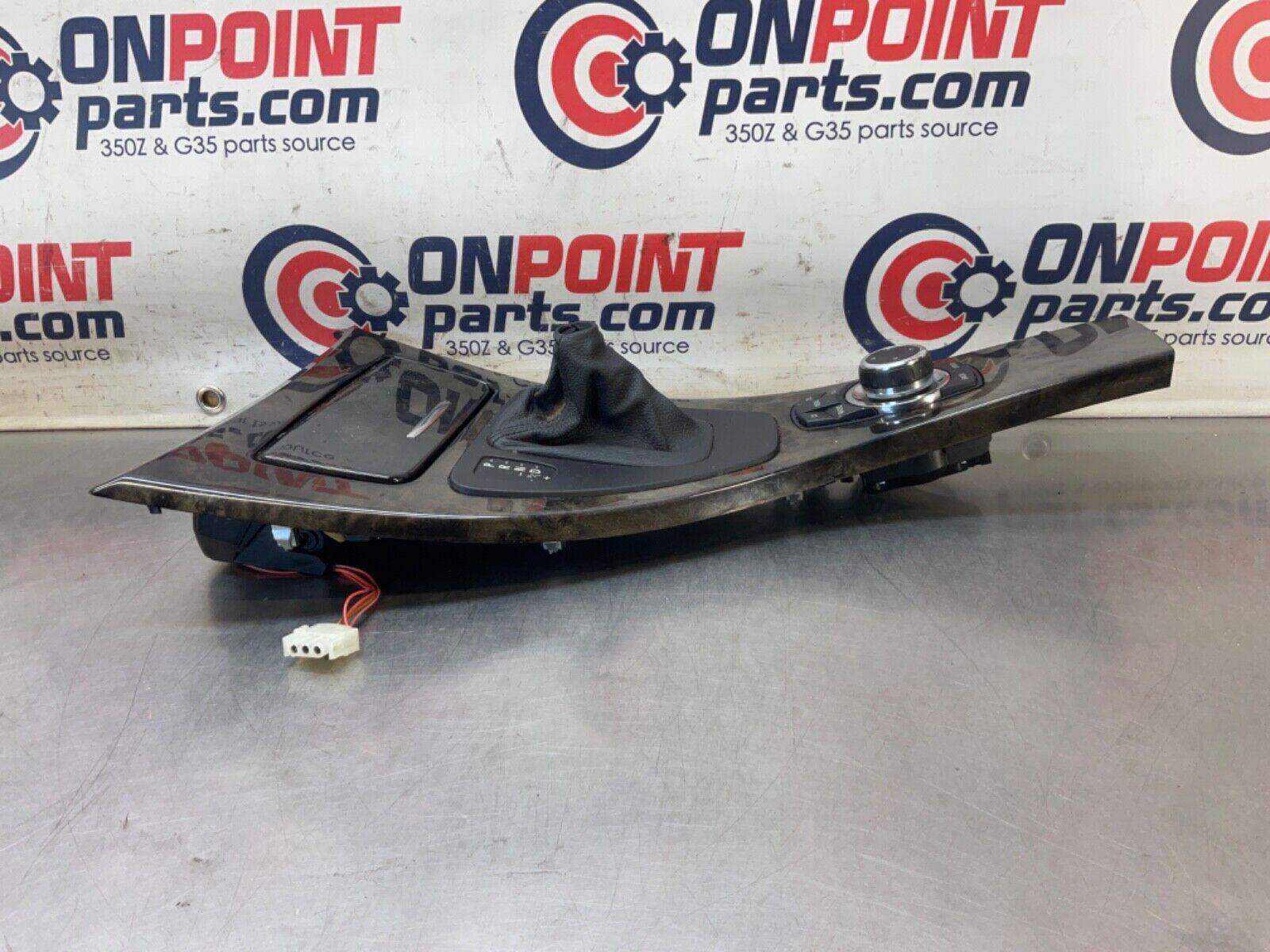 2009 BMW E92 335i Gray Poplar Grain Gear Shifter Bezel with iDrive OEM 15BGSE7 - On Point Parts Inc