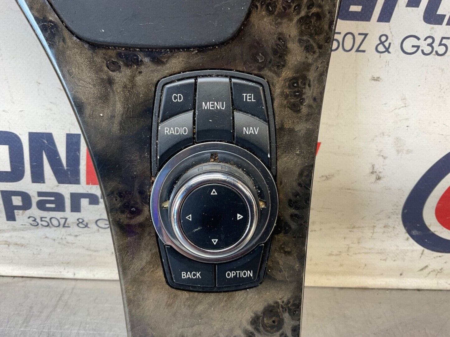 2009 BMW E92 335i Gray Poplar Grain Gear Shifter Bezel with iDrive OEM 15BGSE7 - On Point Parts Inc