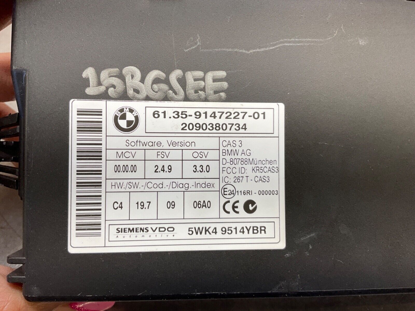 2009 BMW E92 335i Key Set BCM ECM Wireless Key Lock and Anti Theft OEM 15BGSEE - On Point Parts Inc
