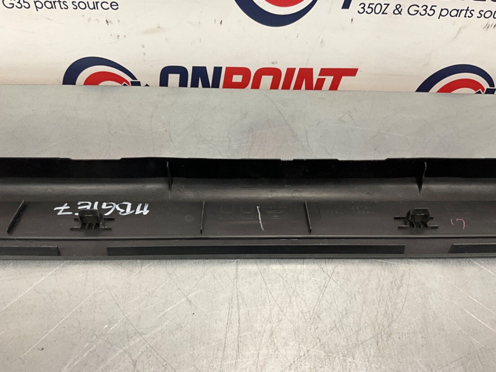 2007 Infiniti V35 G35 Passenger Right Door Threshold Kick Plate Trim OEM 11BGYE7 - On Point Parts Inc