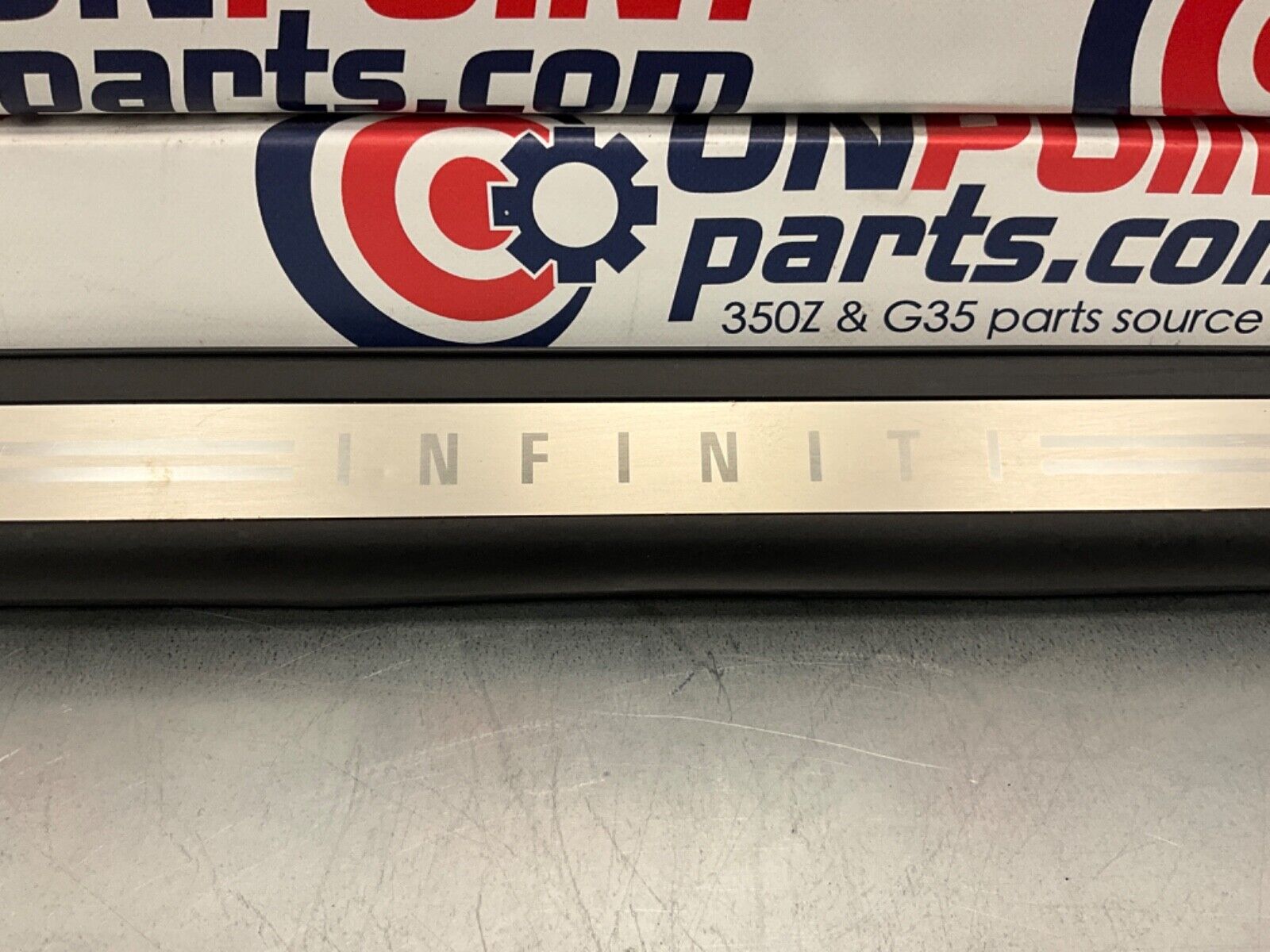 2007 Infiniti V35 G35 Passenger Right Door Threshold Kick Plate Trim OEM 11BGYE7 - On Point Parts Inc