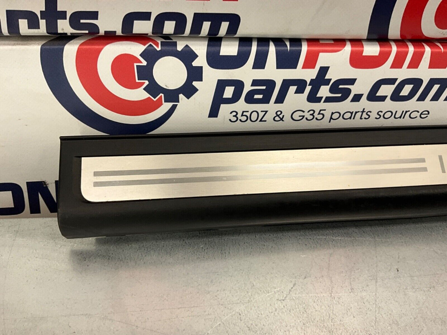 2007 Infiniti V35 G35 Driver Left Door Threshold Kick Plate Trim OEM 11BGYE7 - On Point Parts Inc