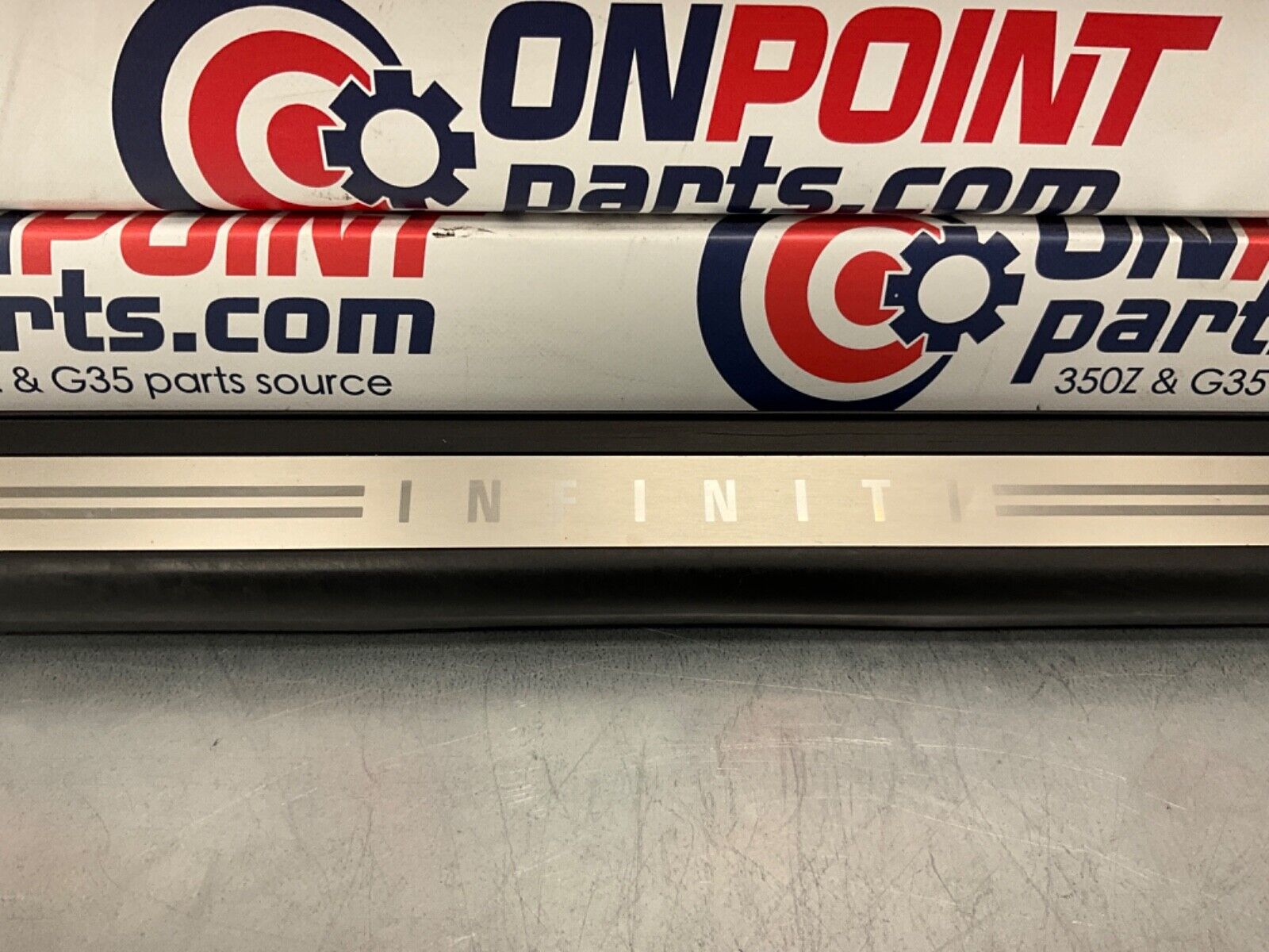 2007 Infiniti V35 G35 Driver Left Door Threshold Kick Plate Trim OEM 11BGYE7 - On Point Parts Inc