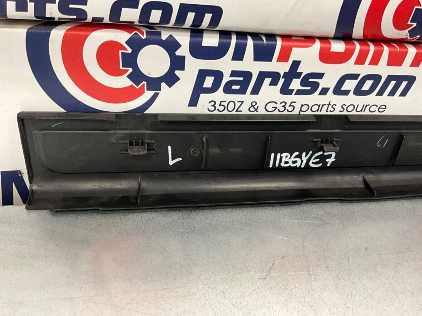 2007 Infiniti V35 G35 Driver Left Door Threshold Kick Plate Trim OEM 11BGYE7 - On Point Parts Inc