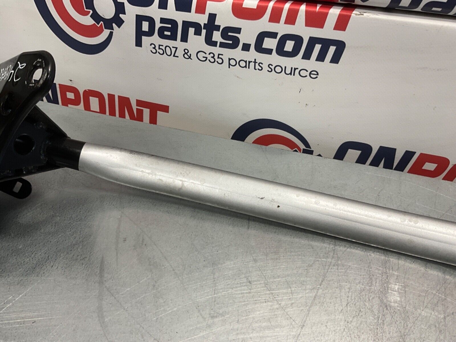 2005 Nissan Z33 350Z Front Upper Strut Tower Brace Bar Assembly OEM 24BHQE3 - On Point Parts Inc