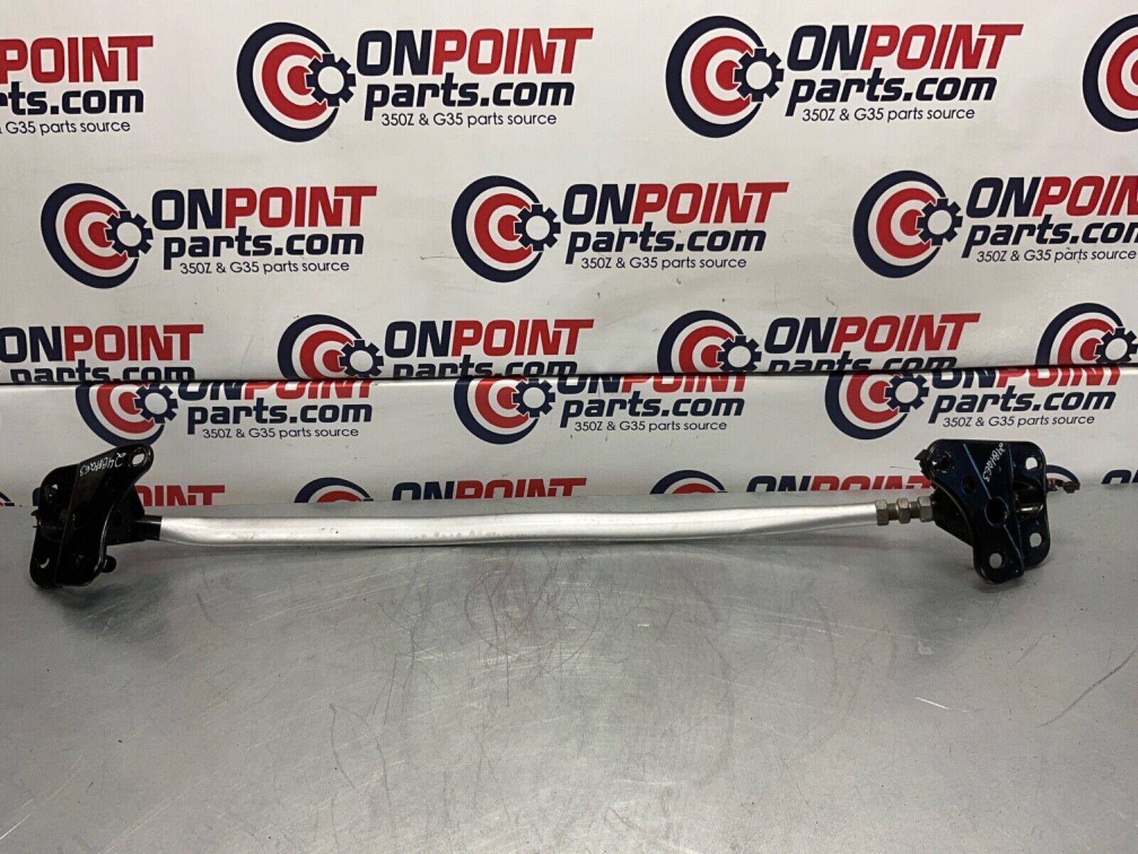 2005 Nissan Z33 350Z Front Upper Strut Tower Brace Bar Assembly OEM 24BHQE3 - On Point Parts Inc