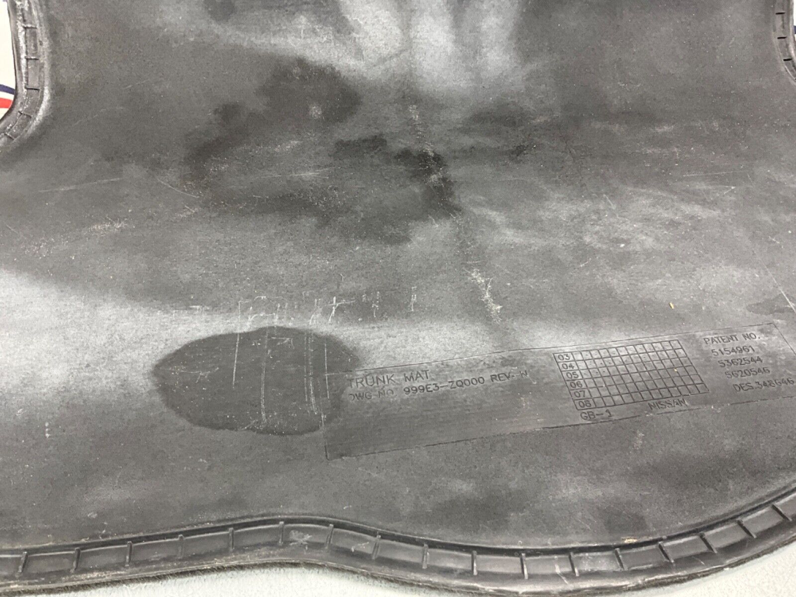 2005 Nissan Z33 350Z Convertible Trunk Mat OEM 24BHQE9 - On Point Parts Inc