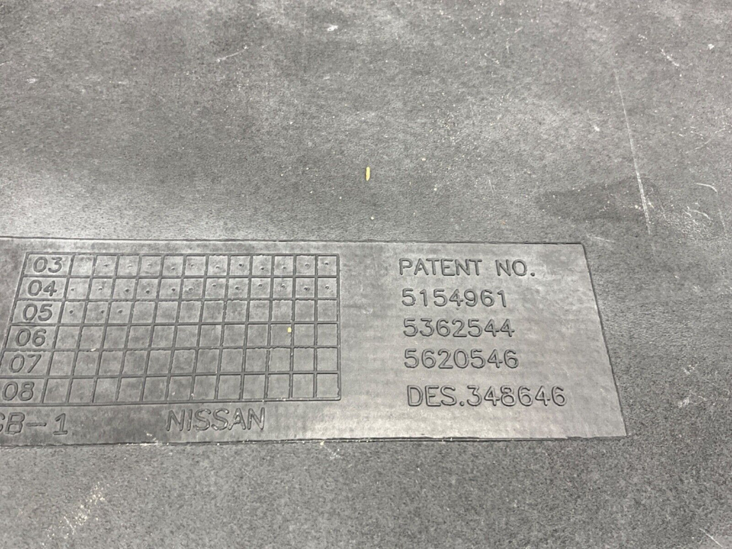 2005 Nissan Z33 350Z Convertible Trunk Mat OEM 24BHQE9 - On Point Parts Inc