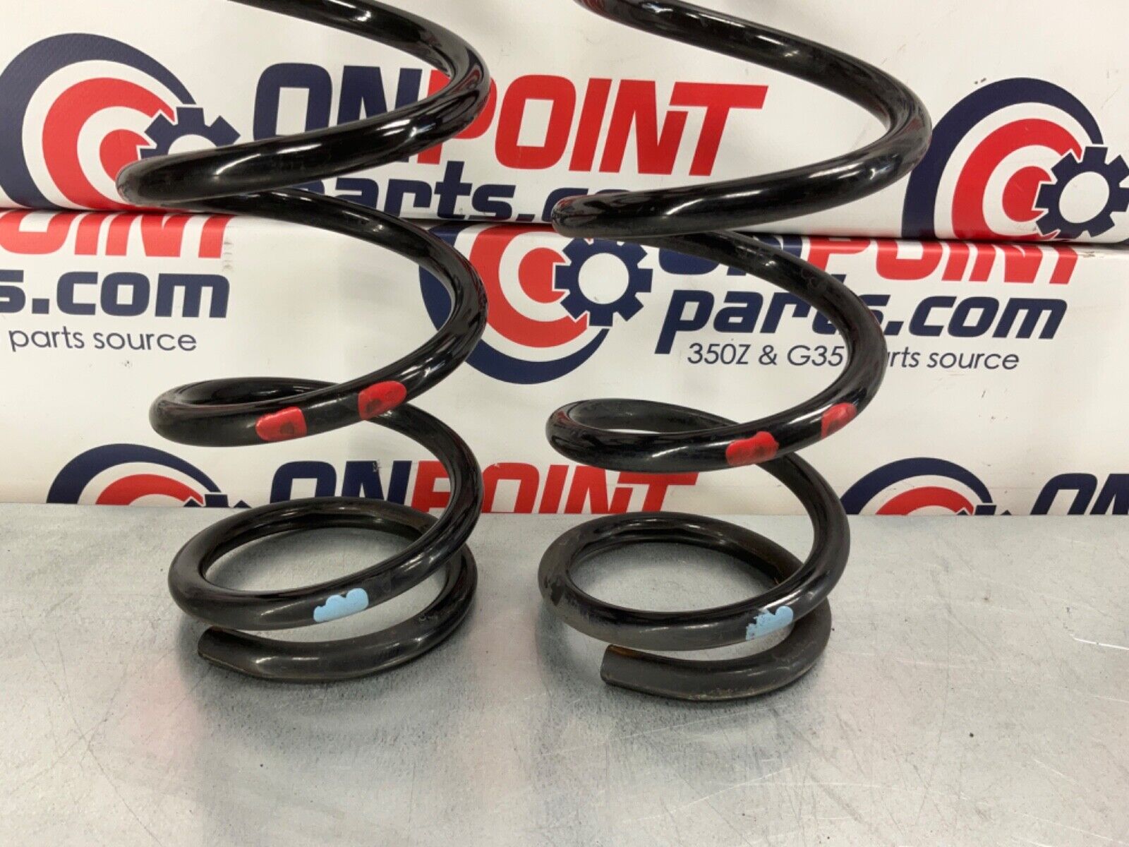 2005 Nissan Z33 350Z Rear Red Dot Coil Springs OEM 24BHQEI - On Point Parts Inc