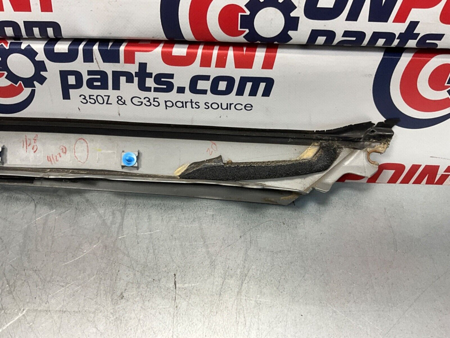 2005 Nissan Z33 350Z Driver Left Exterior Convertible A Pillar Trim OEM 24BHQE2 - On Point Parts Inc