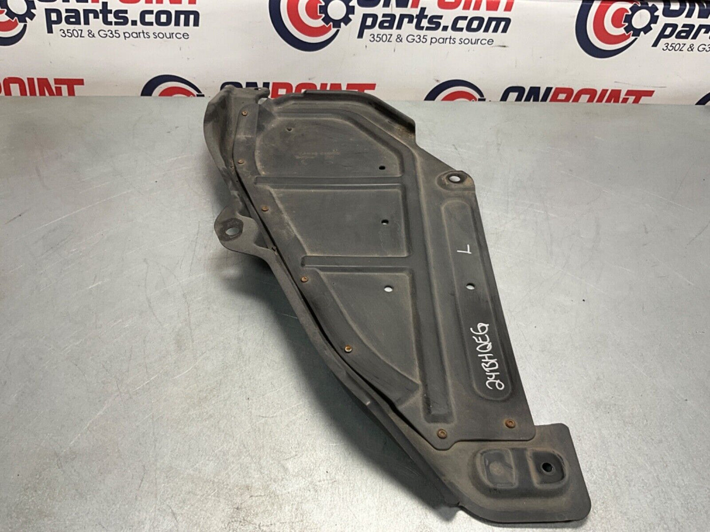 2005 Nissan 350Z Driver Left Rear Underbody Skid Plate Splash Guard OEM 24BHQEK - On Point Parts Inc