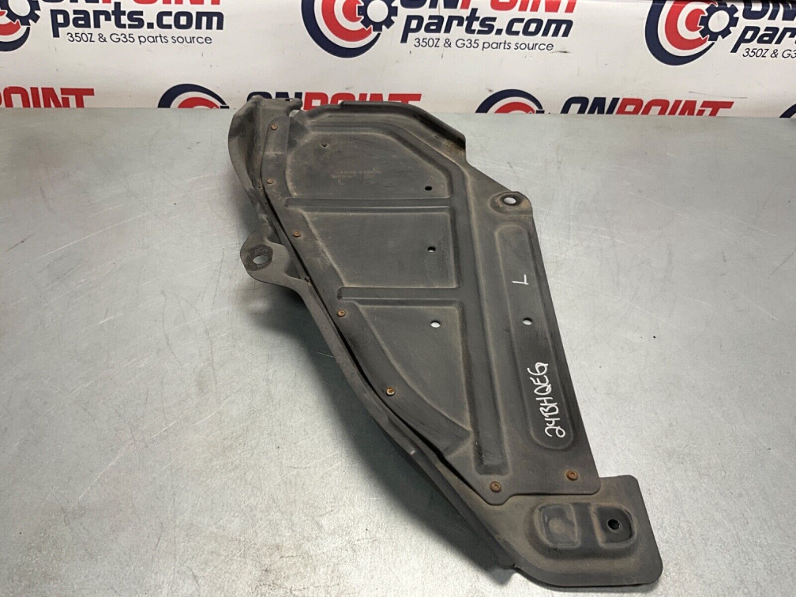 2005 Nissan 350Z Driver Left Rear Underbody Skid Plate Splash Guard OEM 24BHQEK - On Point Parts Inc