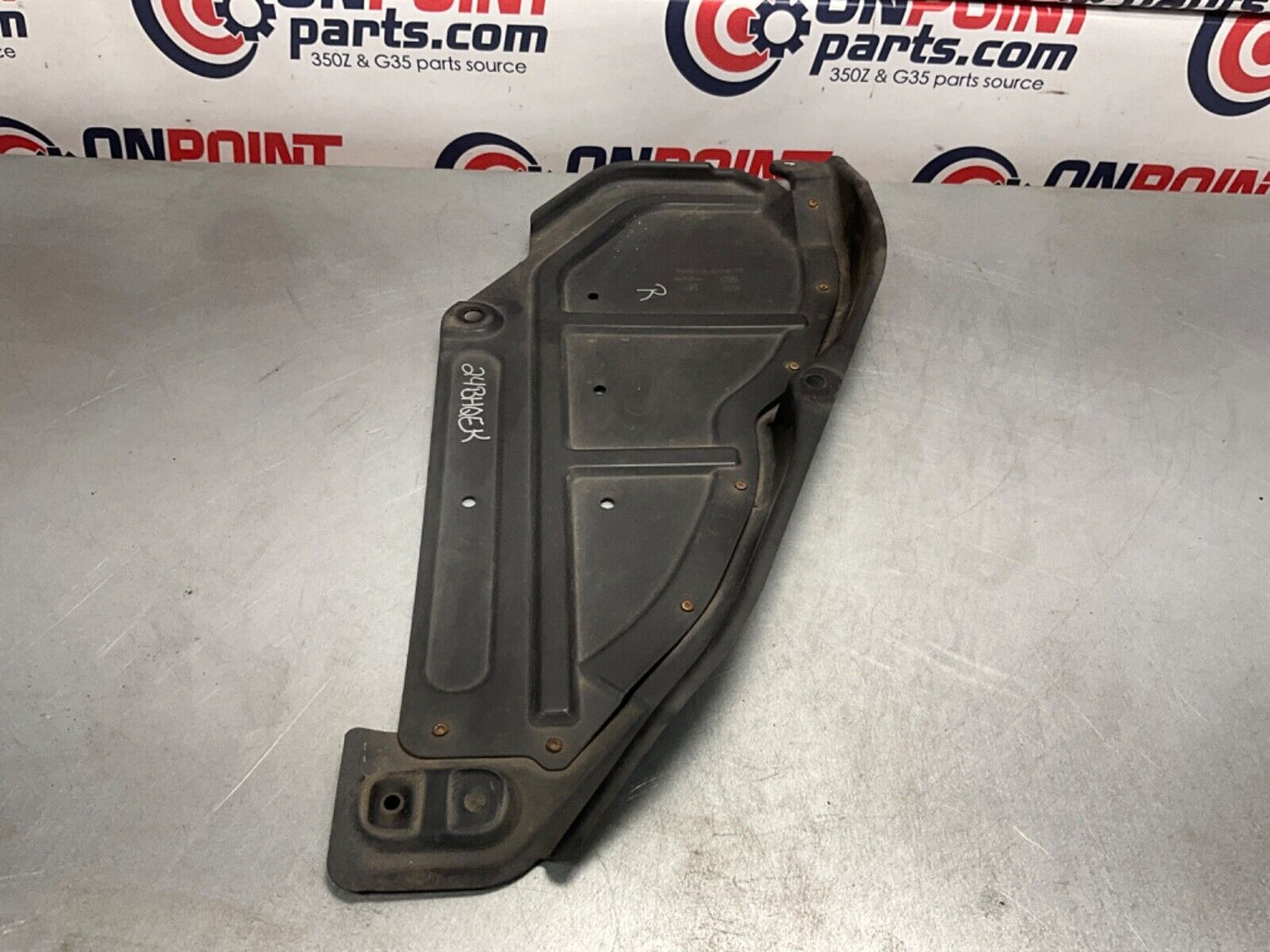 2005 Nissan 350Z Passenger Right Underbody Skid Plate Splash Guard OEM 24BHQEG - On Point Parts Inc