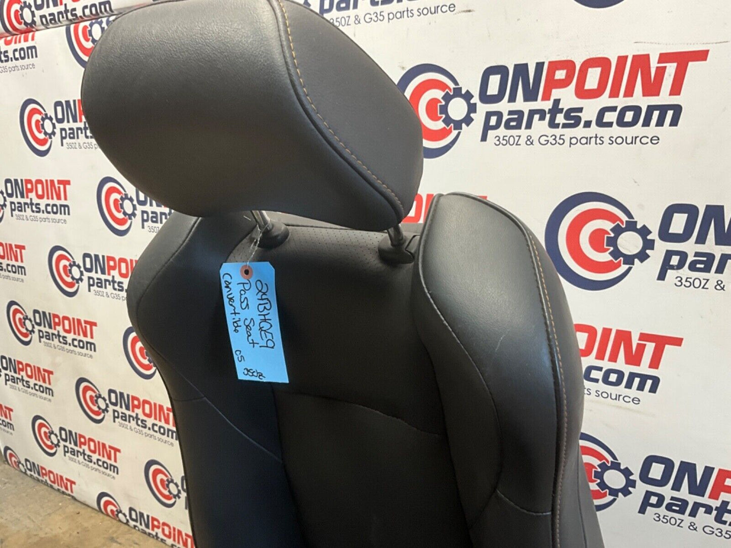 2005 Nissan Z33 350Z Passenger Right Convertible Power Leather Seat OEM 24BHQE9 - On Point Parts Inc