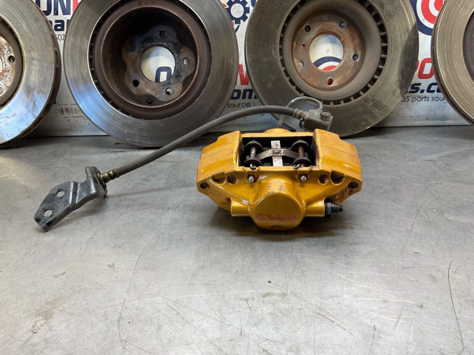 2005 Nissan Z33 350Z Brembo Brake Calipers with Rotors and Lines OEM 24BHQE0 - On Point Parts Inc