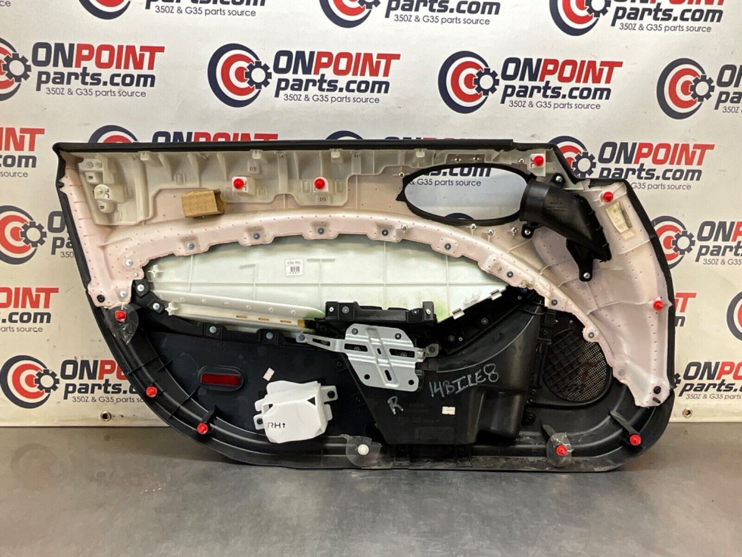 2014 Nissan Z34 370Z Passenger Right Interior Door Panel Trim OEM 14BILE8 - On Point Parts Inc