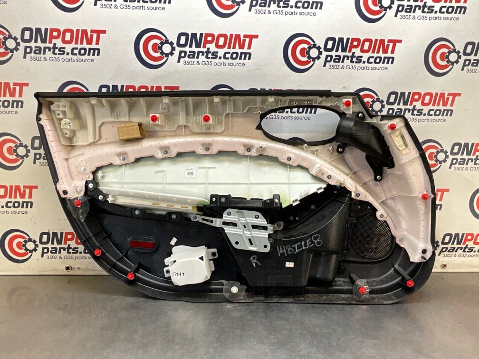 2014 Nissan Z34 370Z Passenger Right Interior Door Panel Trim OEM 14BILE8 - On Point Parts Inc